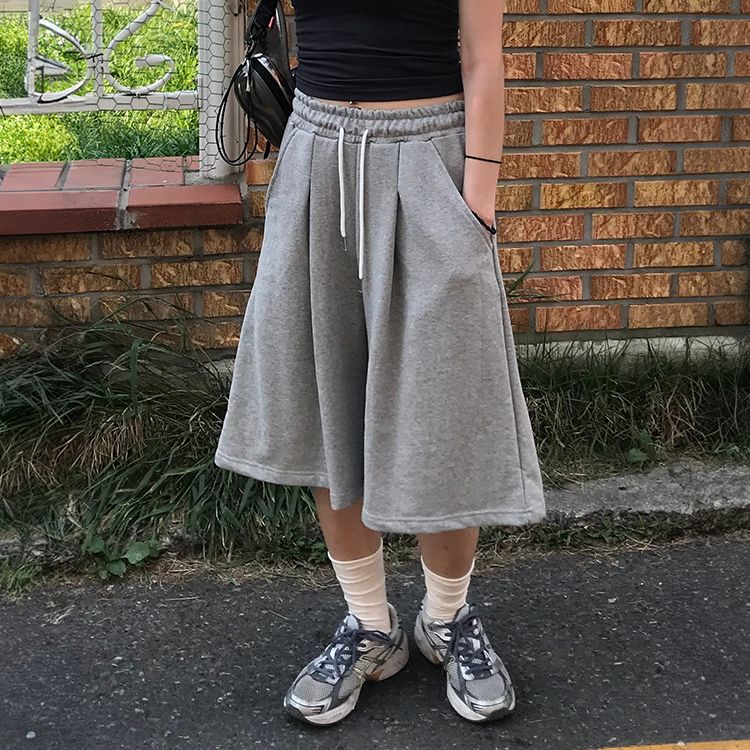 バミューダロングワイドショートパンツ GRAY